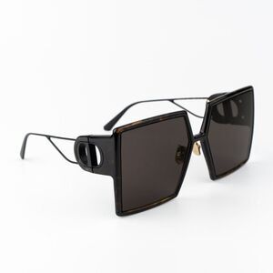 Dior Women Sunglasses Metal Havana Grey Smoke Mirror Square 30MONTAIGNE SU 20A5